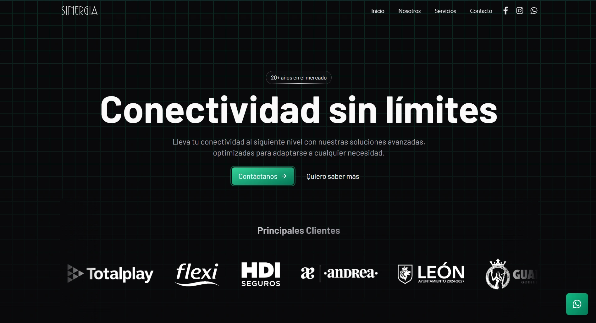 Sinergia Telecomunicaciones project preview