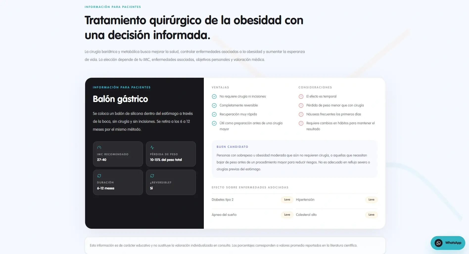 Dr. Will Medina procedure information interface